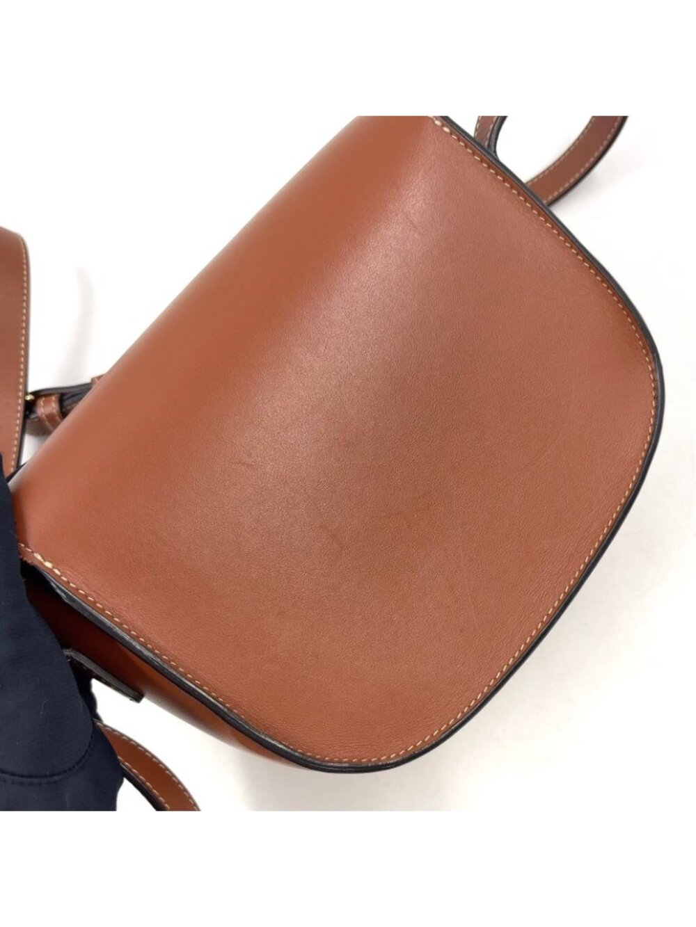 Celine Folco Cuir Triomphe Leather Brown Shoulder Bag Gold - Picture 8 of 15